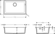 ����� �� ������� Hansgrohe S51 43432170 (710�450) ��� ����������, ������ ������