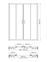 ������� ����� WasserKRAFT Lippe 1600�1900 ����������, ������ ����������/������� ���� 45S45