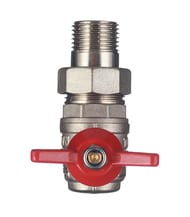 Кран угловой с американкой 1"ВН VALTEC BASE красная бабочка VT.228.N.06 — изображение 3