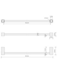 Полотенцедержатель Decor Walther CO HTE60 ширина 600 мм, цвет: хром 0560200