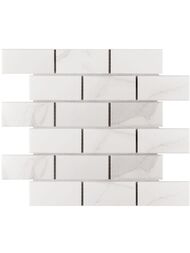 Мозаика Starmosaic Homework Brick Carrara Matt 45х95 (291х295) на сетке белая, PMB82223 (шт.) — миниатюра 1