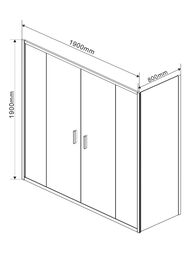 Душевой уголок Vincea Garda 1900х800х1900 профиль хром, прямоугольный VSR-1G28019CL — миниатюра 7