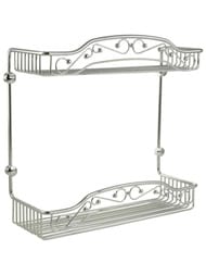 Migliore Complementi Полка-решетка большая двойная 40x15x40 см хром ML.COM-50.702.CR