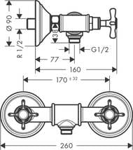 ��������� Axor Montreux 16560820 ��� ���� ������������� ���������, ������ ������