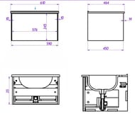 ����� ��� �������� La Fenice TERRA Blu grigio 60 �� (590�450�350) ����� ������� FNC-01-TER-BG-60
