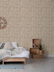 Обои виниловые на флизелине Marburg Natural Opulence 33225 (0,7х10,05) дерево, бежевые (рул.)