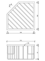 Полка угловая Decor Walther WA ECK1 золото 0703320