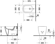 ���� ��������� DURAVIT HAPPY D.2 365�570�400 ��������� ��� ���������, ������� 2267100000