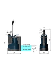 Насос дренажный UNIPUMP ARTSUB Q750, со встроенным поплавковым выключателем, кабель 10м, 750 Вт