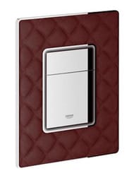 Уценка! Клавиша смыва Grohe Skate Cosmopolitan 38913XМ0 для унитаза, простроченная кожа, цвет: бордо - уценка. — миниатюра 1
