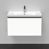 Тумба с раковиной Duravit D-Neo 800х440х480 подвесная, 1 ящик, белый мат. DE4255004180000+2367800000
