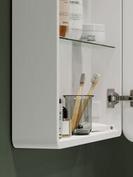 Зеркальный шкаф SANCOS Diva (600х150х800) правый,2полки стекло,подсвет,сенсор включатель,белый DI600