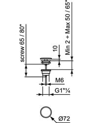 Донный клапан IPALYSS Ideal Standard цвет nude E2114V7