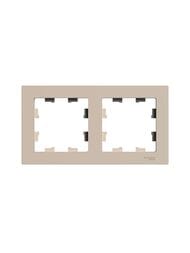 Рамка Systeme Electric ATLASDESIGN 2 поста песочный ATN001202