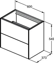 ����� ��� �������� Ideal Standard CONCA (600x373x540) 2 �����, ������ ��� T4354Y4