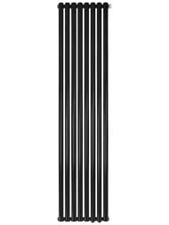Дизайн-радиатор STOUT Tube Round 8 секц. боковое.подкл. R40 1-1750-8 RAL9005 черный