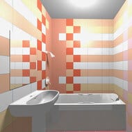 Плитка настенная KERAMA MARAZZI Калейдоскоп (200х200) красная матовая 5107 (кв.м.) 26 шт./кор