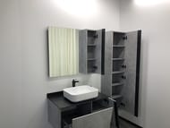 Зеркало-шкаф COMFORTY Эдинбург-75 (880х800х165) подвесной, бетон-светлый 00004147981