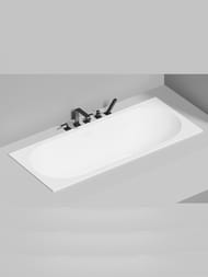 Ванна встраиваемая Salini Ornella Axis Kit 1705х755х600 сифон, S-Sense, белый глянец 103513G