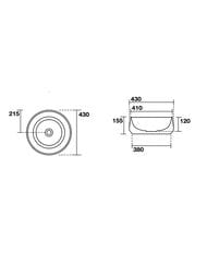 �������� ��������� Kerasan F10 430�430�160 ��� ��������� ��� ���������, ����� 460401