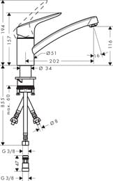 ��������� Hansgrohe Logis M31 ��� ����� ���������� �����, ��� ��������. ��������� ���� 71831000