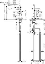 ��������� Hansgrohe Talis M54 ��� ����� 270 �������� ���, ���������� ����� 1jet sBox ������ ������� 72809670
