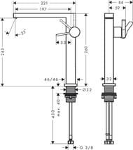 ��������� Hansgrohe Tecturis E ��� ����������� CoolStart, �������������, ������ ���. 73070670