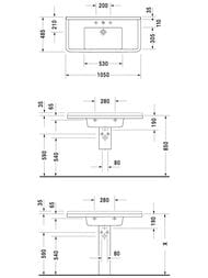 ���������� DURAVIT STARCK 3 1050�485�225 ��������� ��� ���������, ������� 0304100000