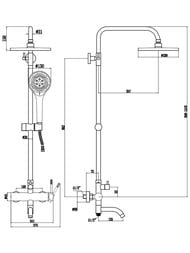 ������� ������� �� ���������� VODA Vessel, gun metal, VST250VSLGM (VST250VSLGM)