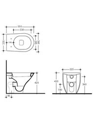 ������ ���������� Kerasan Aquatech 371801 550�355�420 ������������, ���. ������, ��� �������, �����