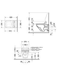 ������ ��������� DURAVIT DuraStyle 376�620�345 ��� ������, ��� �������-���� SensoWash 2542590000