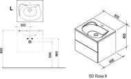 ����� ��� ���������� ��������� RAVAK SD 600 Rosa II (600�470�490) �����/����� X000000924