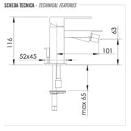 Смеситель для биде Remer Q-Design QD20, хром