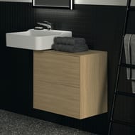 Тумба под раковину Ideal Standard CONCA (600x373x550) 2 ящика, светлый орех, со столешницей T4327Y6 — изображение 4