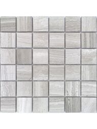 Мозаика из натурального камня LeeDo Pietrine 7 Travertino Silver POL 48х48 (305х305х7) серая (шт)