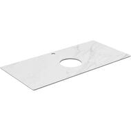 Столешница KERAMA MARAZZI PLAZA 1000х480х9 для тумбы, цвет белый мрамор PL1.SG507120R\100