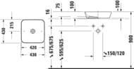 �������� DURAVIT CAPE COD 430�430 ��� ��������� ��� ���������, ��� ��������, ����� 2340430000