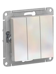 Выключатель Systeme Electric ATLASDESIGN 3-клавишный схема 1+1+1 10АХ механизм жемчуг ATN000431