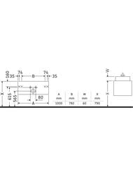 Тумба под раковину Duravit DuraStyle DS638504343 (1000х398х453) подвесная,1 ящик, базальт матовый
