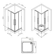 ������� ���������� AM.PM Func Square Slide 878�878�2000 ������/ ������ ���������� W84G-403-9090-B�