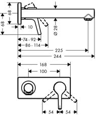 ��������� Hansgrohe Talis S 72111000 ��� ��������, ������������, ������� �����, ����