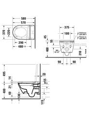 ������ ��������� Duravit D-Neo 575�375�400�� ������������, ��� ������� SensoWash, ����� 2502092096