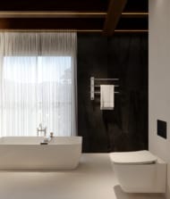 Полотенцесушитель AQUAme электрический  520*384 c термор., хром. AQM3113CR