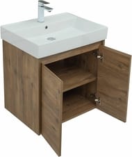 Тумба под раковину Aquanet Nova Lite 60 298849 (576х442х562) подвесная, 2 дверцы, дуб рустикальный