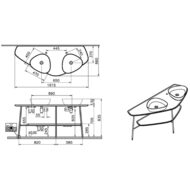 ������� ��� ���������� Vitra Plural (1600�660�700) 2 ������, ������� ���� 64043