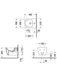 ���� ��������� DURAVIT ME by Starck 370�480�290 � ���������� ��� ��������� 2290150000