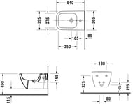 ���� ��������� DURAVIT HAPPY D.2 365�540�285 ��������� ��� ���������, ������� 2258150000