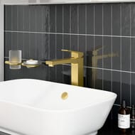 Смеситель для раковины Vitra Minimax Square однозахватный, золото браш. A4372425EXP
