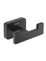 Крючок для ванной Aquatek Либра AQ4302MB двойной, цвет: черный матовый