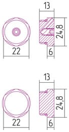 �������� ������/�������� ������� d 25 �� / G 1/2", ����.�����, 2 ��. 00-1201-0000